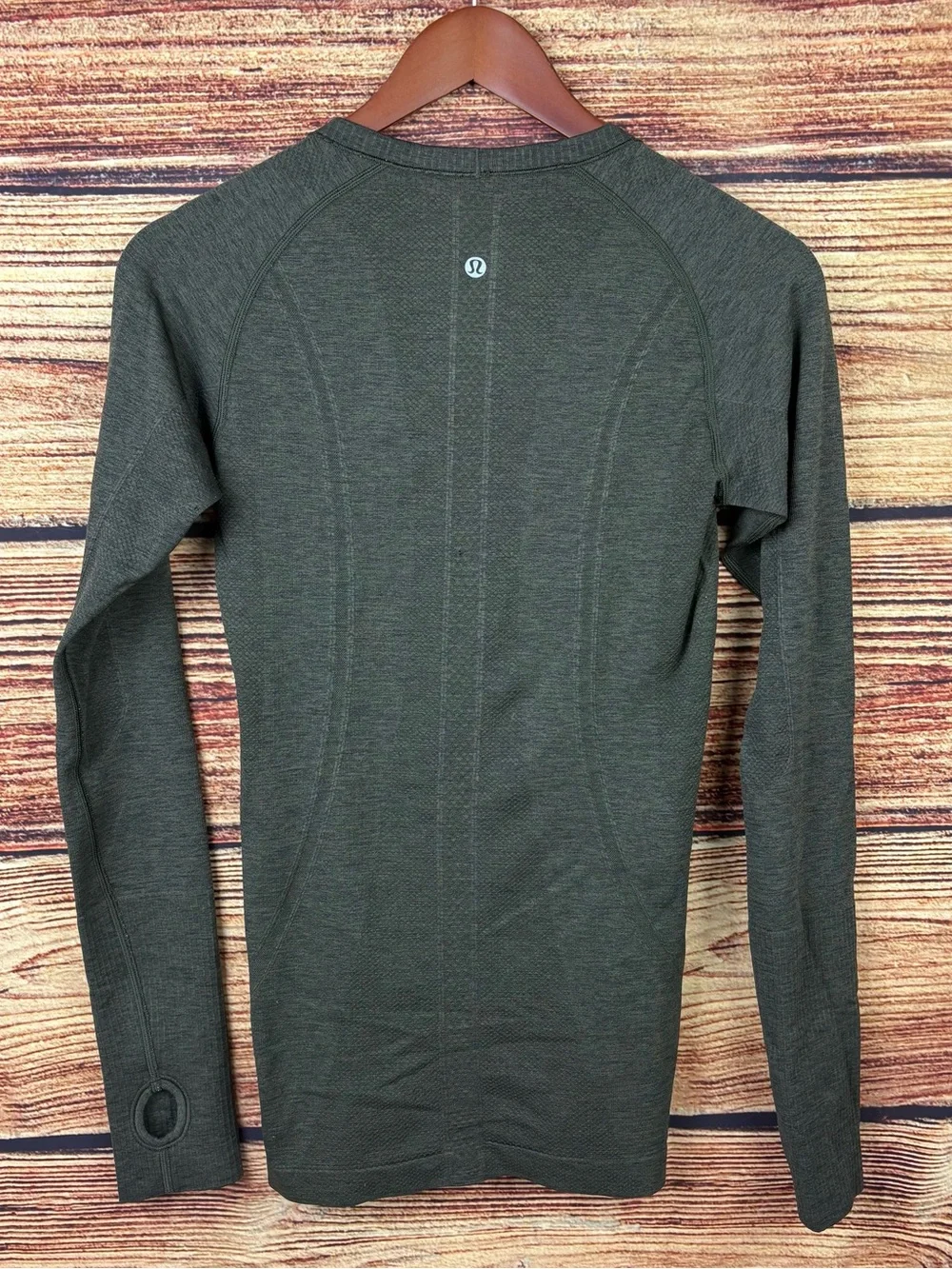 Lululemon Swiftly Tech Long Sleeve Crew Camo Green / Black